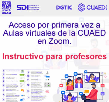 Aulas virtuales de la CUAED -Instructivo para profesores