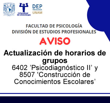 Actualización de horarios de grupos 6402 y 8507