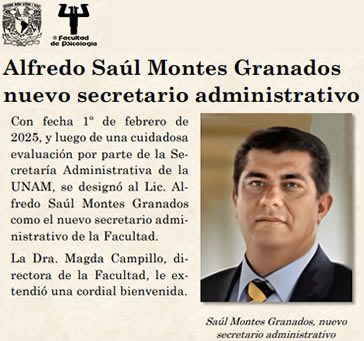 Alfredo Saúl Montes Granados nuevo secretario administrativo