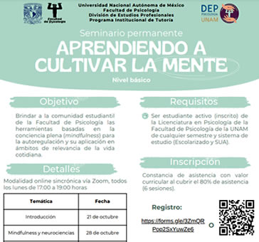 Seminario -Aprendiendo a cultivar la mente