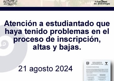 Atención a estudiantado que haya tenido problemas…