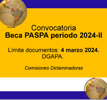 Convocatoria Beca PASPA periodo 2024-II