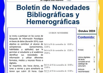 Boletín de Novedades Bibliográficas y Hemerográficas