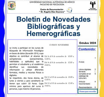 Boletín de Novedades Bibliográficas y Hemerográficas