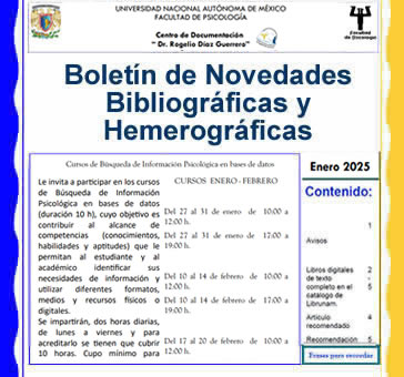 Boletín de Novedades Bibliográficas y Hemerográficas