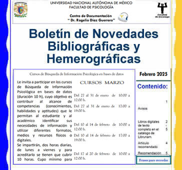 Boletín de Novedades Bibliográficas y Hemerográficas