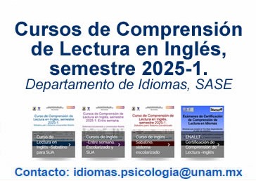 Cursos de Comprensión de Lectura en Inglés.