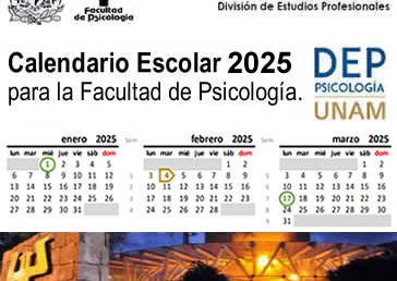 Calendario Escolar 2025-2. Licenciatura en Psicología.