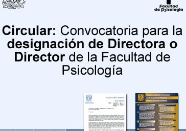 Circular: Convocatoria -Designación de Directora o Director