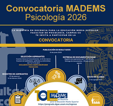 Convocatoria MADEMS-Psicología 2026