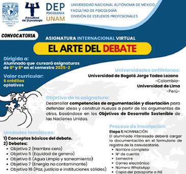 Asignatura Internacional Virtual: El Arte del Debate