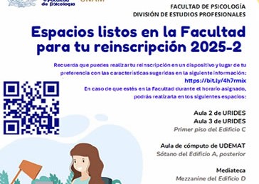 ¡Espacios listos en la Facultad para tu reinscripción!