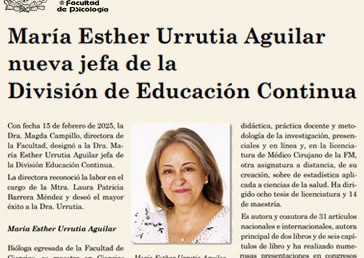 María Esther Urrutia Aguilar, nueva jefa de la DEC.