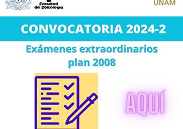 Exámenes extraordinarios, plan 2008 -Escolarizado