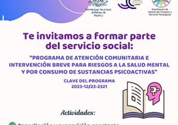 Programas de Servicio Social de la Coordinación de Centros