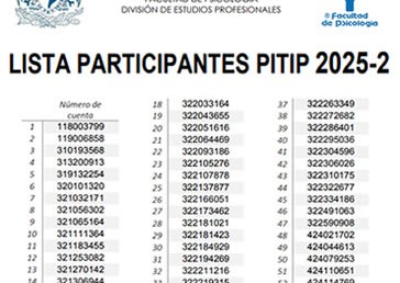 Lista participantes PITIP 2025-2