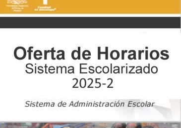 Oferta de Horarios Sistema Escolarizado 2025-2