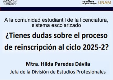 ¿Tienes dudas sobre el proceso de reinscripción 2025-2?