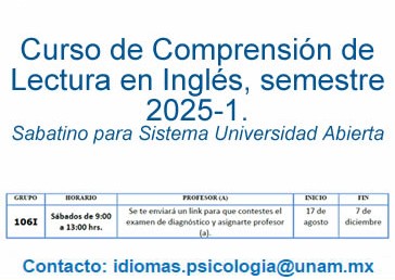 Curso de Lectura en Inglés -Sabatino para SUA