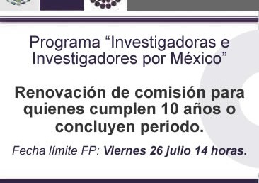 Renovación -Investigadoras e Investigadores por México